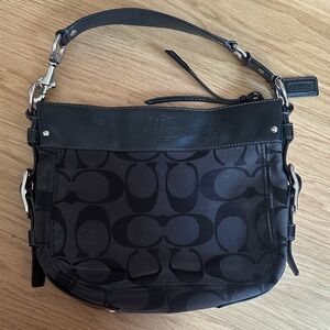 Coach Black Signature Shoulder Bag